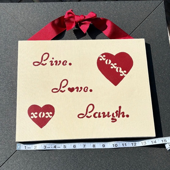 Live. Love. Laugh. Handmade Sign in Like New Condition - Picture 3 of 5